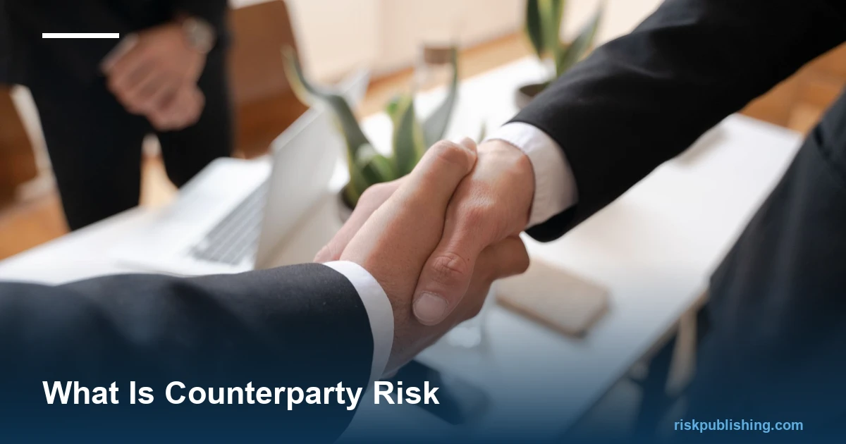 counterparty risk shown as two contract parties with the link between them breaking