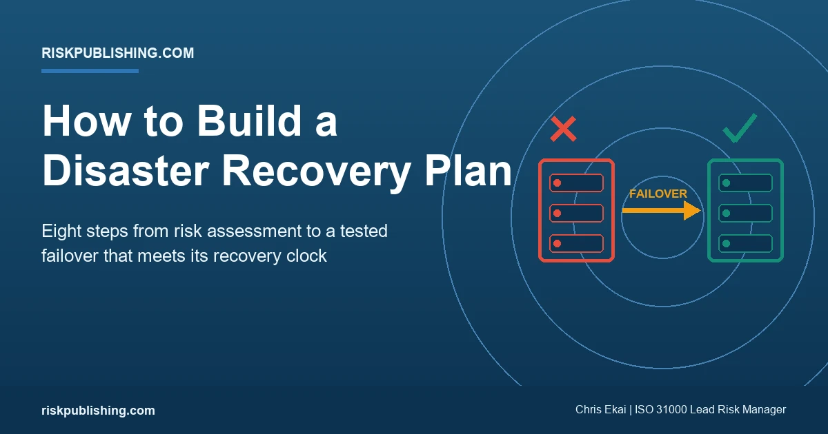 how to build a disaster recovery plan, showing failover from a failed primary system to a recovery site