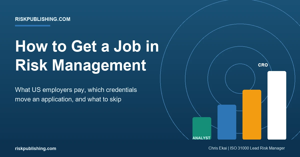 risk management job career ladder from analyst to chief risk officer with US pay and credential milestones