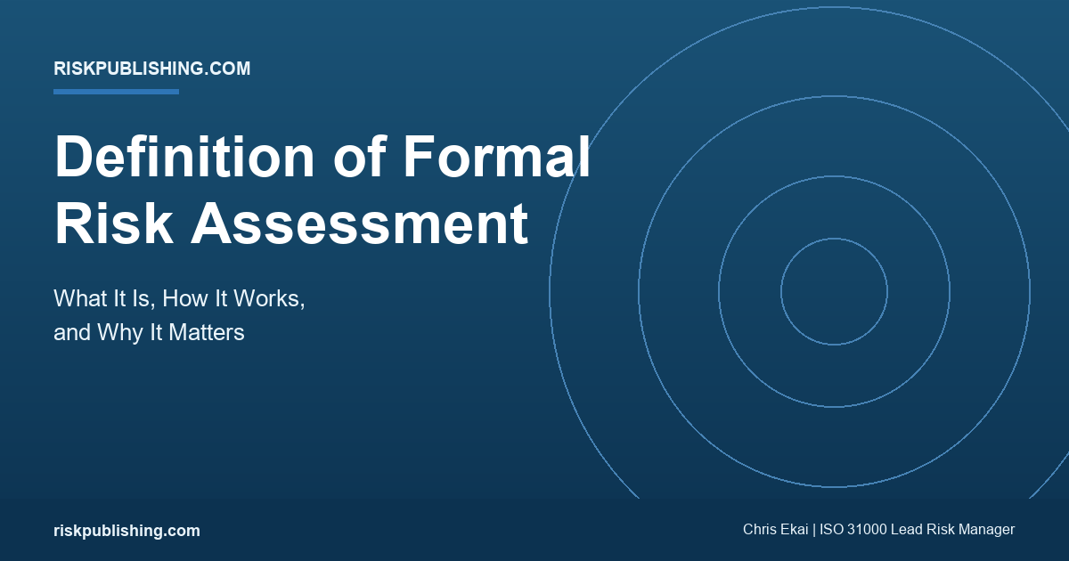formal risk assessment