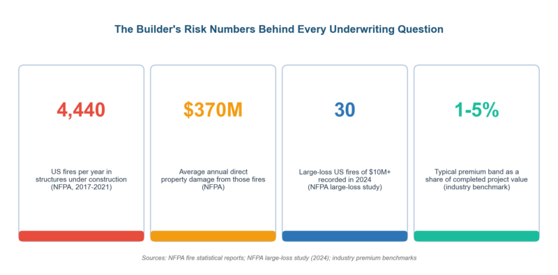 Four numbers behind every Builder's Risk Insurance underwriting question