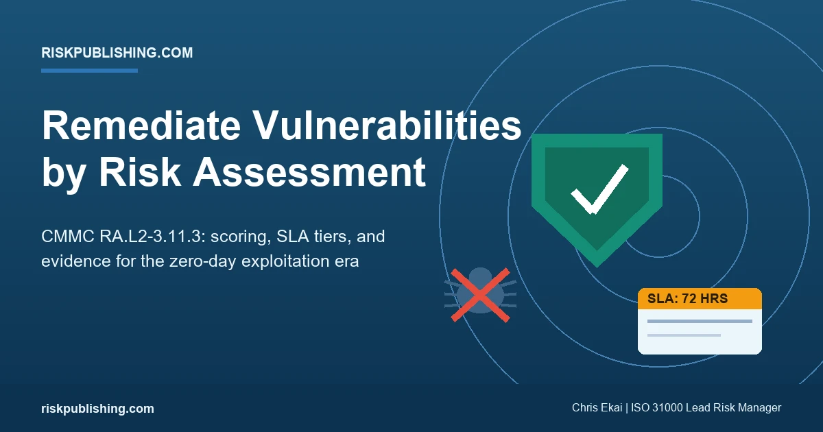 how to remediate vulnerabilities in accordance with risk assessments under CMMC, with scoring and SLA tiers