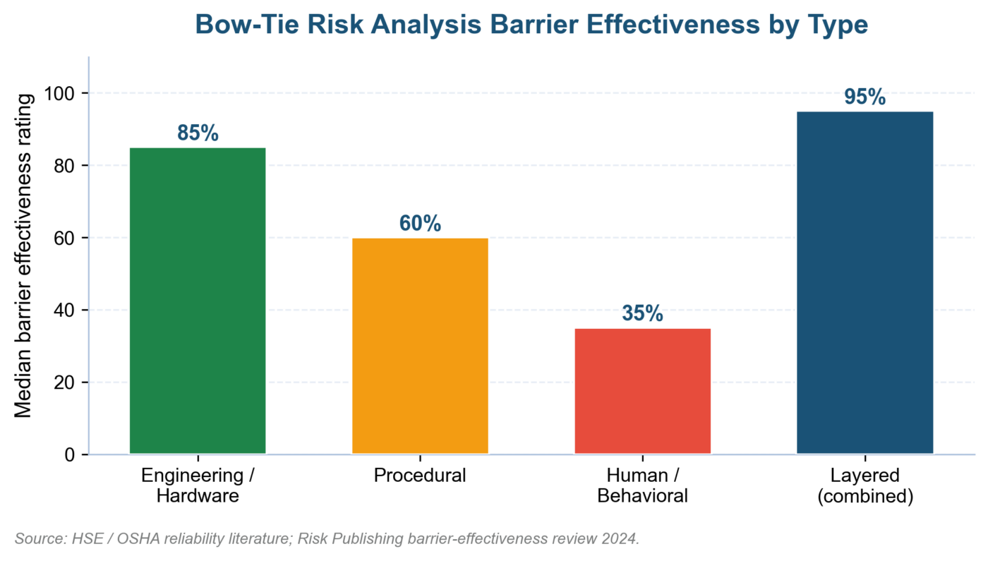 Bow-Tie Risk Analysis: A 2026 US Practitioner Guide Bow-Tie risk analysis barrier effectiveness by control type