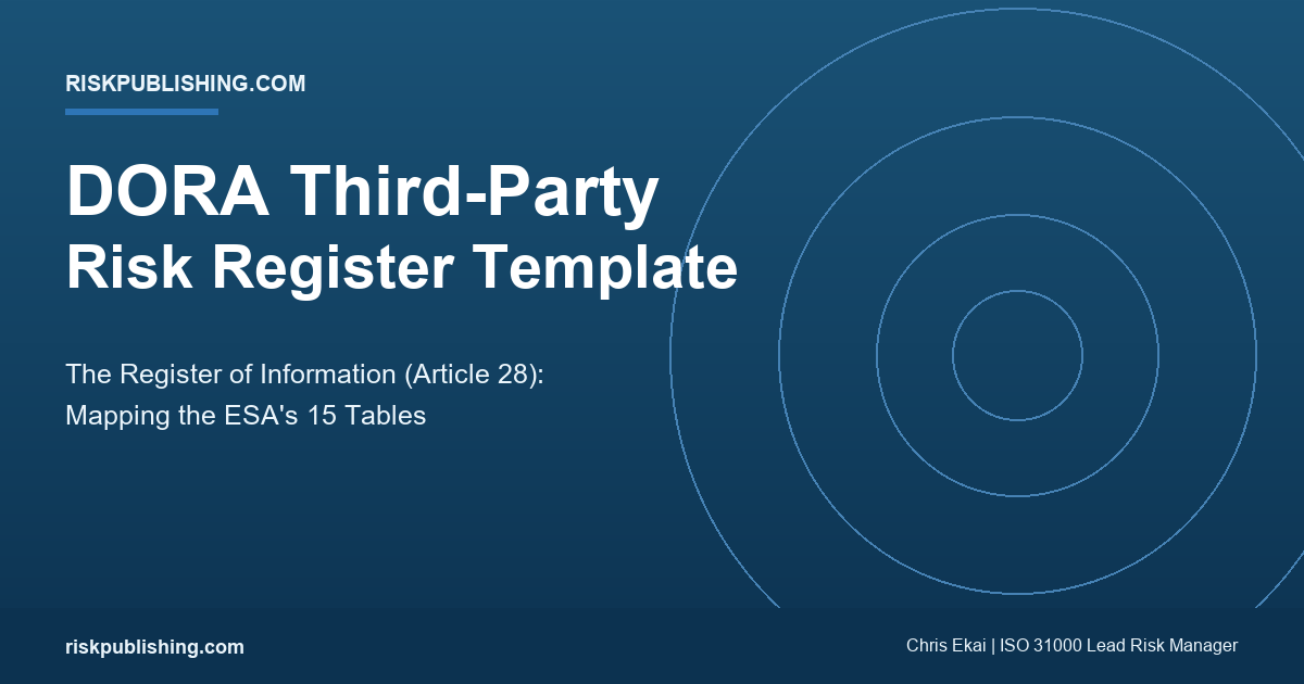 DORA Third-Party Risk Register Template