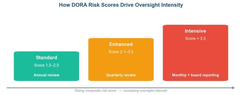 DORA Third-Party Risk Register oversight tiers diagram
