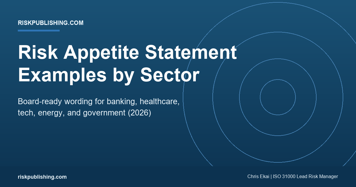Risk Appetite Statement Examples by Sector (2026)