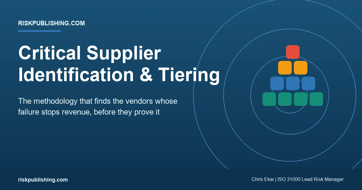 Critical Supplier Identification and Tiering Methodology