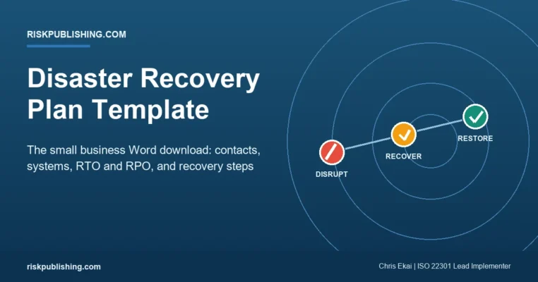 Disaster Recovery Plan Template for Small Businesses (Free Word Download)