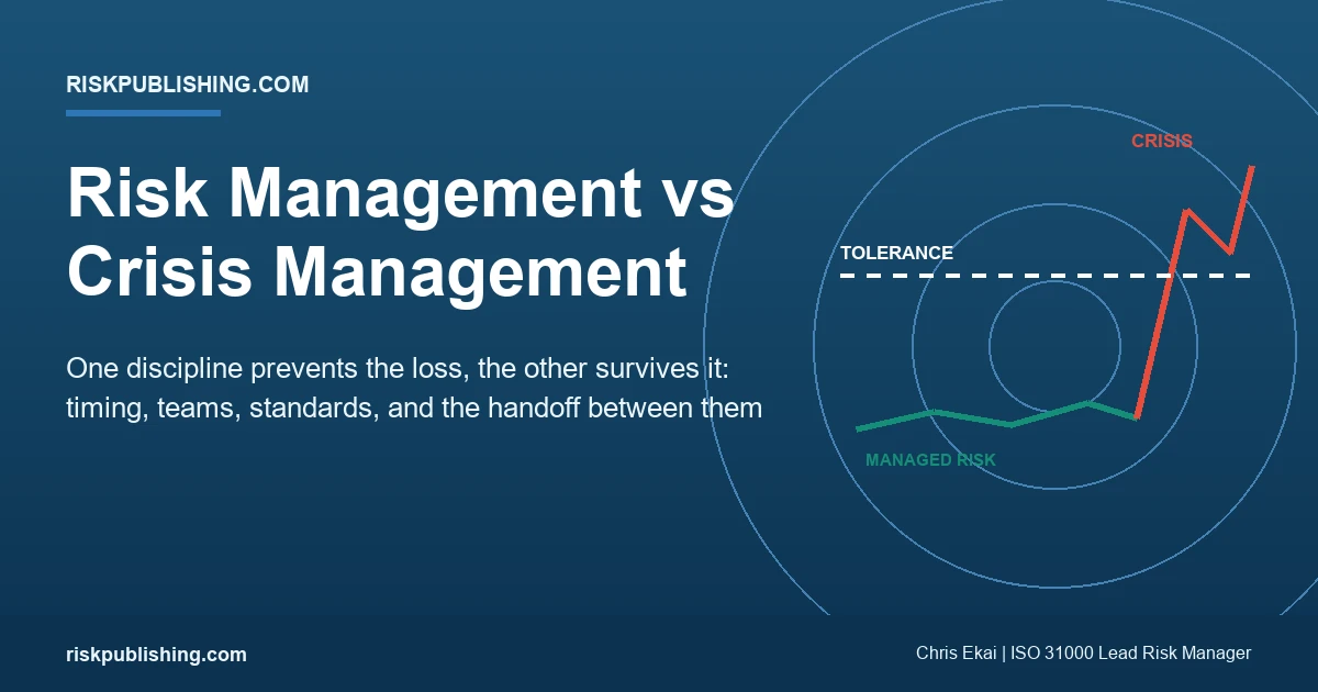 Risk Management vs Crisis Management: What Is the Difference?